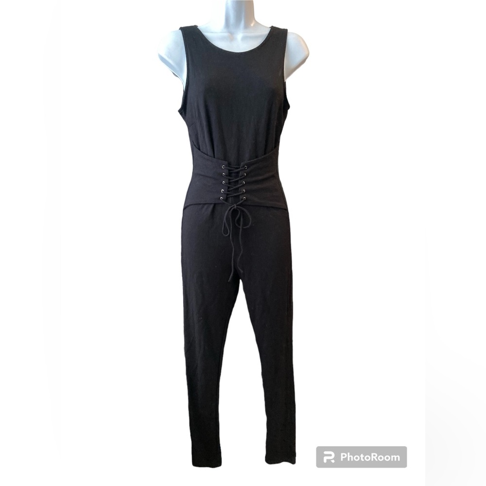 Black Corset Style Jumpsuit open back